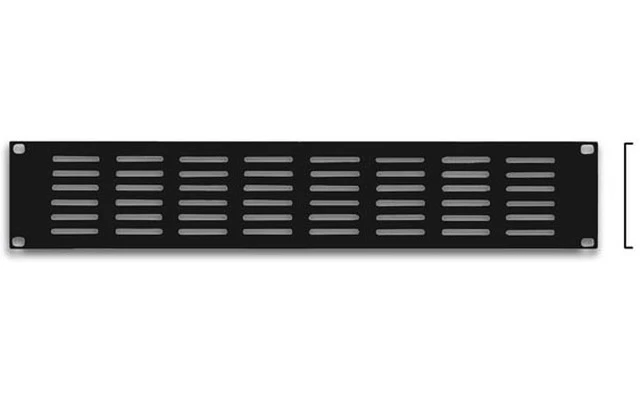Panel de ventilación para Rack 19", 2U , Espesor 1.2mm , Negro