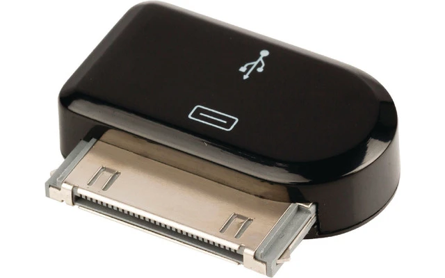 Adaptador de 30 pines, dock de 30 pines macho – USB Micro B hembra, negro
