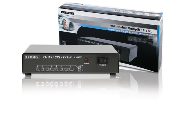 Distribuidor VGA KÖNIG - 1x Entrada - 8x Salidas