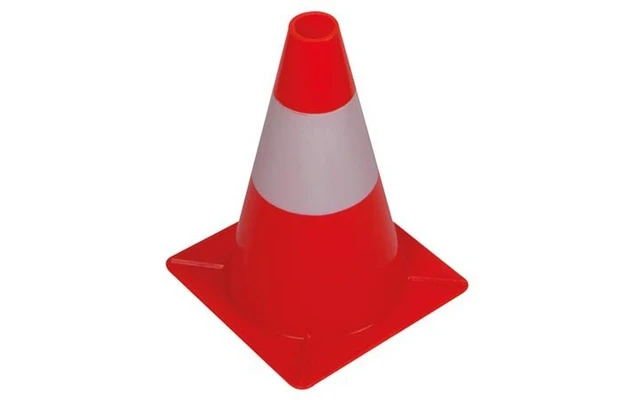 Cono de señalización - color Rojo/Blanco 30cm