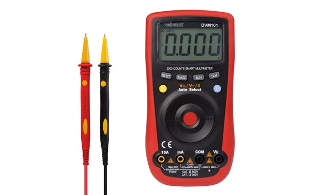 MULTÍMETRO DIGITAL - CAT III 600 V / CAT IV 300 V - 2000 CUENTAS - SELECTION AUTOMÁTICO - RANGO 