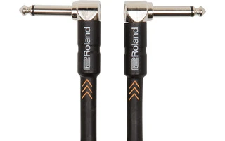Roland RICB3AA Cable serie Black de patch conectores jack acodados 1 m