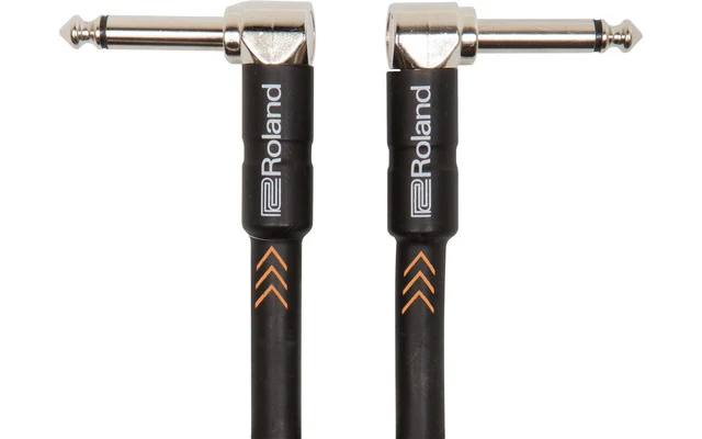Roland RICB3AA Cable serie Black de patch conectores jack acodados 1 m