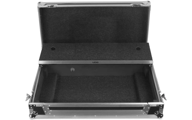 UDG Ultimate Flight Case Pioneer DDJ-RZ/SZ2 Silver Plus (Laptop Shelf + Wheels)