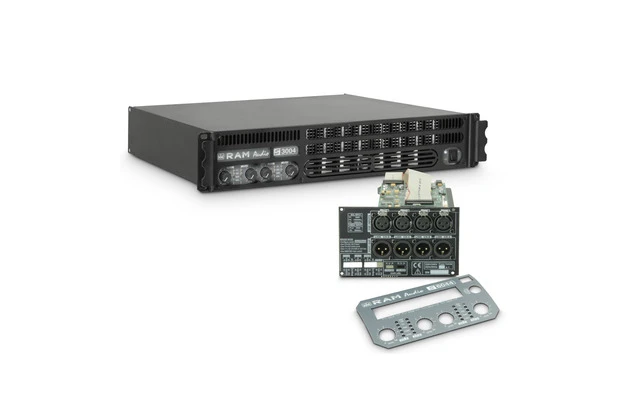 Ram Audio S 3004 DSP Amplificador de PA 4 x 700 W 2 Ohmios con Módulo DSP