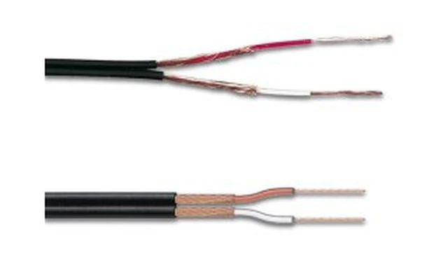Cable bifilar apantallado audio 2 x 0.14 mm² - Negro