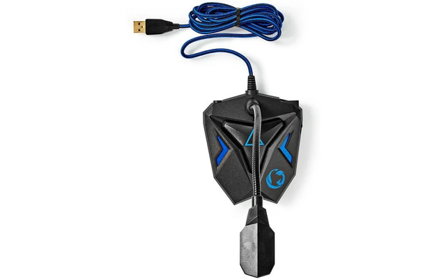 Micrófono para Juegos de Sobremesa - Cuello Flexible - USB - Botón de Silencio