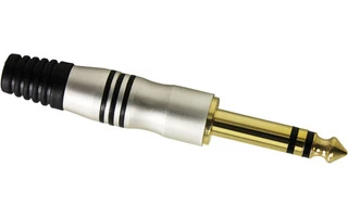 Conector aéreo Jack 6,3 mm estéreo oro