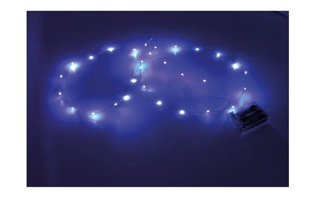 Cadena de luz con LEDs - color azul - 30 LEDs