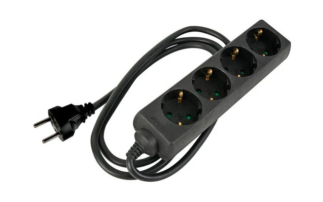 BASE MÚLTIPLE CON 4 TOMAS Y TUBO TERMORRETRÁCTIL PARA ETIQUETADO PERSONALIZADO -3G2.5 - TOMA DE 
