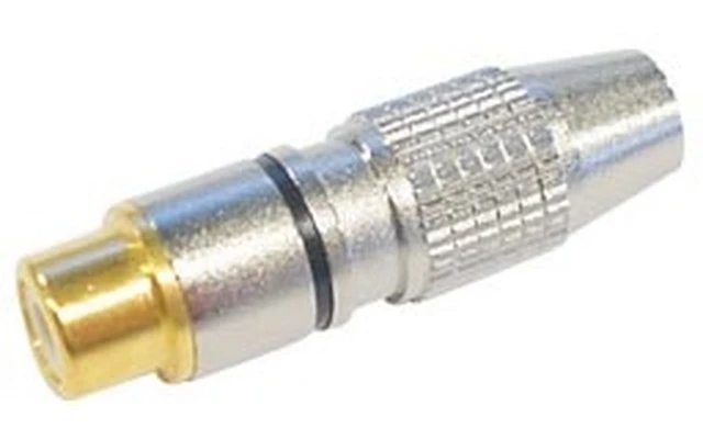 Conector RCA Hembra - punta dorada - Negro