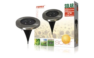 Foco LED solar redondo para el suelo