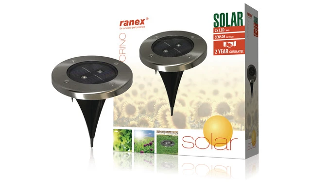 Foco LED solar redondo para el suelo