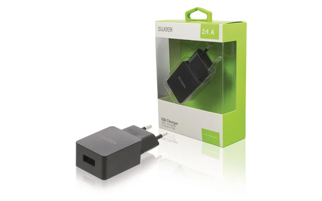 Cargador de Pared USB Negro - Sweex CH-019BL