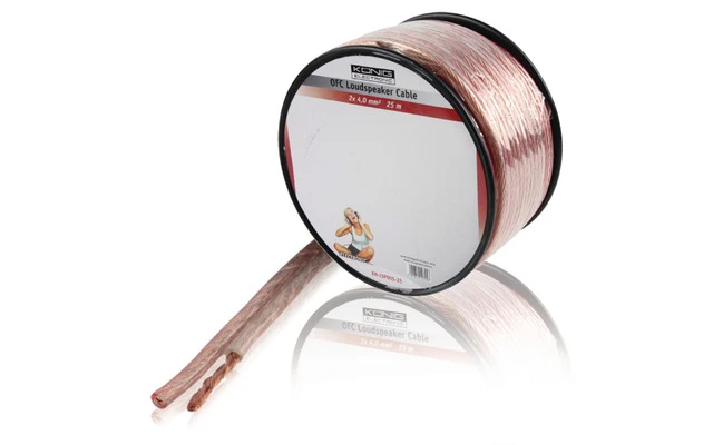 CABLE OFC PARA ALTAVOZ 2x4.0 MM² 25 M KÖNIG