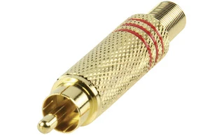 Conector RCA Macho Metal Oro/Rojo - Valueline CC-011R