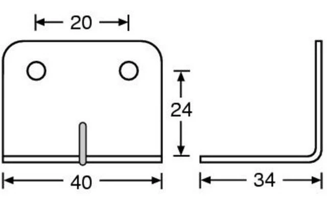 Adam Hall Hardware 40403 - Refuerzo de esquina de 40 x 34 para 3