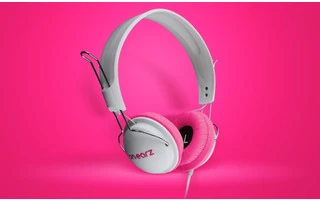 On-Earz Lounge White Fuchsia