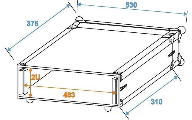 Roadinger Flightcase para sistemas de micrófonos inalámbricos