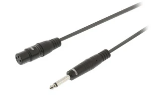 Cable XLR Mono Hembra de 3 Pines - Macho de 6,35 mm y 5,0 m Gris Oscuro - Sweex SWOP15120E50