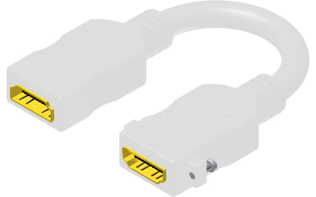 Cable Adaptador de HDMI 19 hembra a HDMI 19 hembra con Tornillos blan