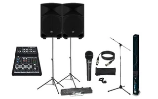 Equipo PA Mackie 700W - 2 x Thump 12" + SET Micrófono + Tripodes