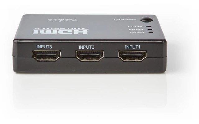 Conmutador HDMI - 3 Puertos - 3x Entradas HDMI - 1x Salida HDMI - 1080p - ABS - Antracita - Caja