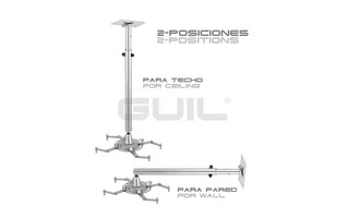 Guil PTR-15 Soporte telescópico de techo y pared para video proyectores