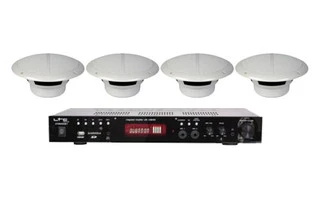 Conjunto sonorización Hilo Musical - 4 Altavoces de techo + Amplificador Bluetooth