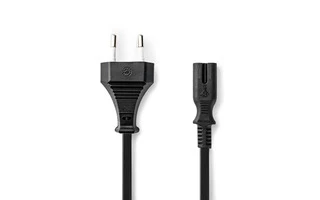 Cable de Alimentación - Conector Europeo - IEC-320-C7 - 3,0 m - Negro - Nedis CEGT11040BK30