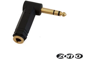 Adaptador acodado 90º Jack 6,3mm