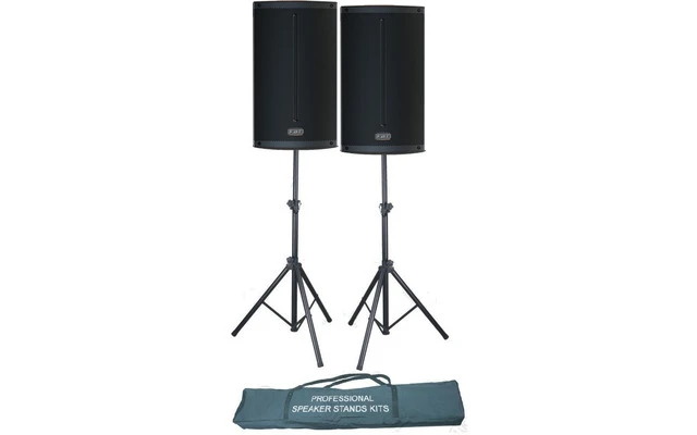 2x FBT X-Lite 115A + Pareja de trípodes con funda