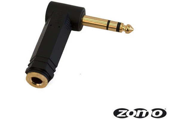 Adaptador acodado 90º Jack 6,3mm