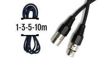 Conexión XLR MACHO-XLR HEMBRA  3m