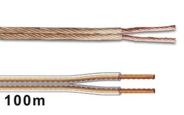 Cable altavoz profesional 2x2.50mm - Color transparente - OFC - Cobre