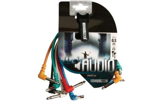Cable patch profesional 6.35mm mono 90° A 6.35mm mono 90° 0.5m