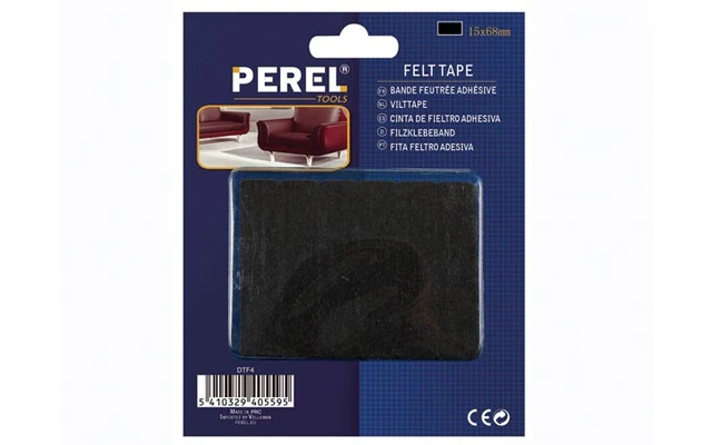 CINTA DE FIELTRO ADHESIVA - RECTANGULAR 15mm x 68mm, 12 uds.