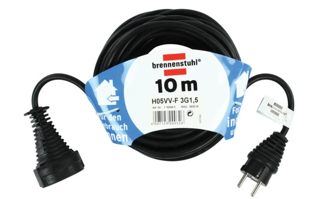 Cable de Extensión Schuko Schuko macho >> Schuko hembra Negro