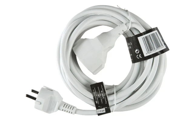 Power Extension Cable 3.00 m H05VV-F 3G1.5 IP20 White - Brennenstuhl 1164020