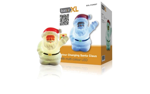 Santa Claus con luz LED de colores