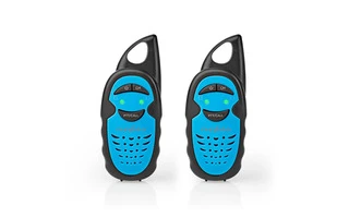 Walkie-Talkie - Alcance de 3 km - 1 Canal - PTT - 2 Unidades - Azul/Negro - Nedis WLTK0300BU
