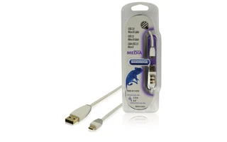 Cable micro USB B 2.0 de 2.00 m - Bandridge BBM60410W20