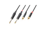 PD Connex Cable 2xJack 6.3 Mono - 2xRCA Macho 3.0m