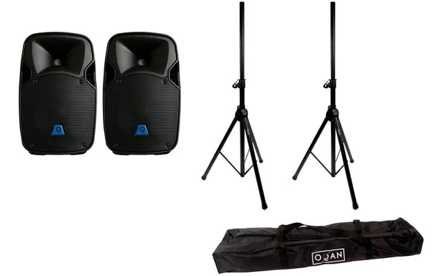 2x Oqan QLS 12s +  Soporte altavoz con funda