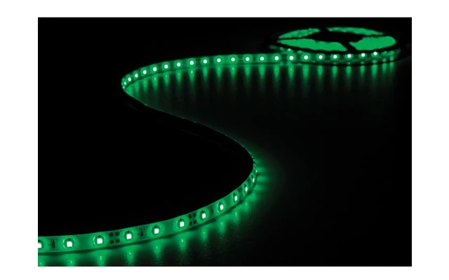 CINTA CON LEDs FLEXIBLE - COLOR VERDE - 300 LEDs - 5m