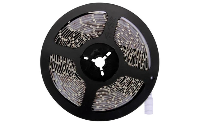 Juego con cinta de LEDs flexible y adaptador de red - color blanco frío - 300 LEDs - 5 m - 12 VD