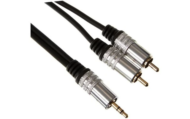Conector estéreo macho de 3.5mm a 2 x conector audio RCA macho 5M