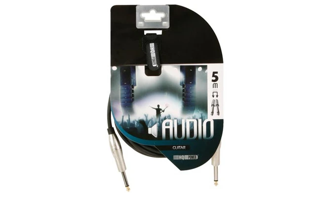 Cable guitarra prof. Jack de metal de 6.35mm a Jack 6.35mm 5 metros