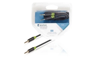 Cable de audio estéreo de 3,5 mm macho a macho de 0,50 m en gris
