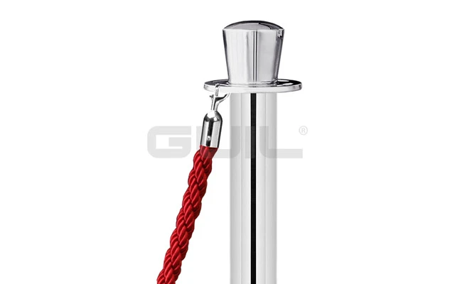  Cordón de color rojo de 1,5 m  con mosquetones cromados